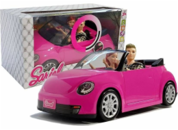 Lean Sport Panenky s autíčkem Coupe, zvuk a světla, 43 cm růžové