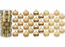 Christmas decoration DEKORATIVNÍ PLASTOVÉ KOULE SADA 6CM 35 ZLATÝCH