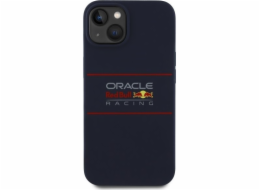 Red Bull Silikonový kryt RBHMP14S24SIHSRV pro iPhone 14 6.1, tmavě modrý, s horizontálním logem a MagSafe