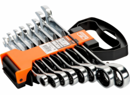 Bahco Bahco Terkšliniu reversiniu raktu rinkinys 8 vnt, su fiksavimo žiedeliu, 8-10-11-12-13-14-17-19mm