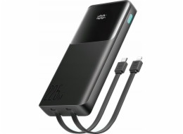 Joyroom Powerbanka JR-PBF19 22,5W 10000mAh + vestavěné kabely USB-C, Lightning černá