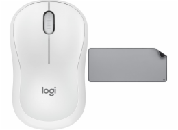 Logitech M240 Silent Mouse bílá (910-007120) + řada Studio – STŘED ŠEDÁ (956-000052)
