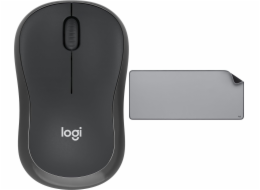 Logitech M240 Silent Mouse Black (910-007119) + řada Studio – STŘED ŠEDÁ (956-000052)