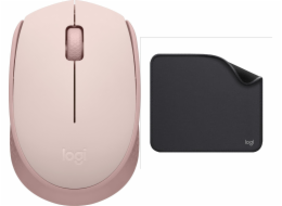 Logitech Myš M171 růžová (910-006865) + řada Studio - grafitová (956-000049)