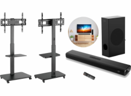 Mozos Mobilní televizní stojan MSTV pro TV + soundbar do kina