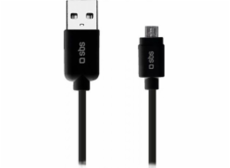 SBS Mobile Kabel USB-A - microUSB 1 m černý (LTHL200)