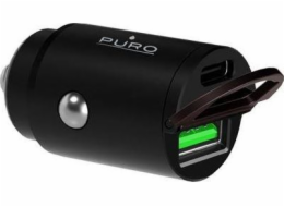 Puro Nabíječka Mini 1x USB-A 1x USB-C 2,4 A (PUR403BLK)