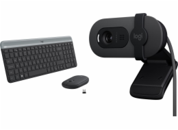 Klávesnice + myš Logitech MK470 Slim (920-009204) + Brio 100 (960-001585)