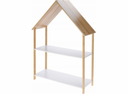 Police do dětského pokoje domeček, bambus a MDF, 80 x 30 x 108 cm