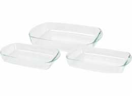 Kastrol z tvrzeného skla, 3 kusy