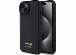 Pevný kryt Red Bull RBHMP15S24CFGSMK iPhone 15 6.1 černý/černý Carbon Fiber Power Bar MagSafe
