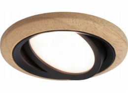 LANATI COIN LED vestavné světlo 6W 470lm 84mm 2700K IP20 230V dřevo / matná černá / hliník