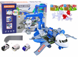 LeanToys Interaktivní letadlo k rozložení policejní 2v1