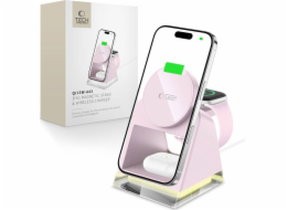 TECH-PROTECT QI15W-A43 3V1 MAGNETICKÁ MAGSAFE BEZDRÁTOVÁ NABÍJEČKA BABY RŮŽOVÁ