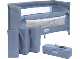 CESTOVNÍ POSTÝLKA 2 úrovně ŠEDÉ PÁSNĚ