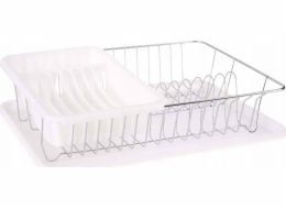 Odkapávač na nádobí se stojanem - bílý