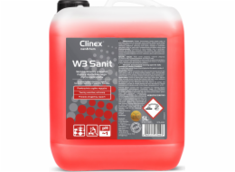 Clinex Tekutý koncentrát na čištění dlaždic, podlah a stěn v koupelnách a sanitárních zařízeních CLINEX W3 Sanit 5L Tekutý koncentrát na čištění dlaždic, podlah a stěn v koupelnách a sanitárních zaříz