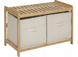 TIDY BOX koupelnová lavice, 2 úložné boxy, 66,8 x 44 x 35 cm