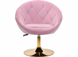Activeshop 4Rico QS-BL12G otočné křeslo sametově růžové