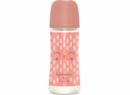 Suavinex 307837-LAHEV 360ML/FYZIOLOGICKÝ SUDÍK SX PRO VELKÝ PRŮTOK/SOVA RŮŽOVÁ/BONHOMIA