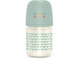 Suavinex 307826-SKLENĚNÁ LAHEV 120ML/FYZIOLOGICKÝ SUDÍK SX PRO POMALÝ PRŮTOK/MÁTOVÁ SOVA/BONHOMIA