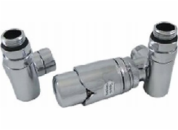 Instal-Projekt Sada ventilů Z8 s pravým chromovaným uzavíracím T-kusem pro PEX (DWZ)