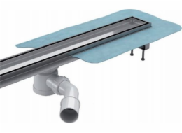 Wiper MODRÁ lineární drenáž s mřížkou pro napouštění, délka 700 mm PRÁZDNÁ