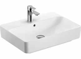 Geberit Umyvadlo na desku Variform, obdélníkové, Š 60 cm, V 15,8 cm, T 45 cm, s přepadem, s otvorem pro bateriiGEBERIT