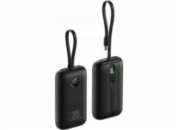 Veger Powerbanka 10000 mAh s vestavěnými kabely Type C / Lightning PD QC3.0 35W K1 (W1188) černá