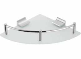 Optimal Rohová police 17x17 / matné sklo / chrom