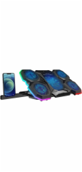 Rampage Chladicí podložka pro notebook AD-RC14 X-RANGER, nastavitelná 9-17 RGB