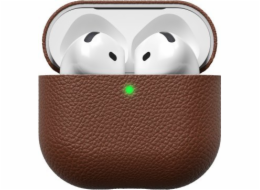 Class and Culture LLC Kožené pouzdro KeyBudz Artisan Series – ochranné kožené pouzdro pro AirPods 4. generace. (přírodní hnědá)
