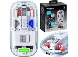 Defender Bezdrátová myš IXES MM-999 optická 2400 dpi 2,4 GHz + Bluetooth DOBÍJECÍ, bez klikání, tichá