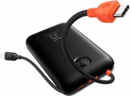 Veger Powerbanka 20000 mAh s vestavěnými kabely Type C / Lightning PD QC3.0 35W K2 (W2068) černá