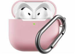 Class and Culture LLC KeyBudz Elevate Keychain - Silikonové ochranné pouzdro pro AirPods 4. generace (světle růžová)