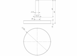 Afriso Bimetalový teploměr BiTh 100, fi 100 mm, 0÷160°C, délka 63 mm, závit G1/2  , třída 2