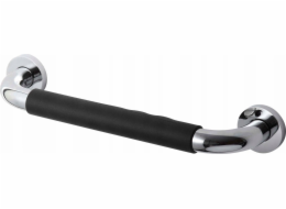 Přímé koupelnové madlo 30 / chrom / protiskluz. černé překrytí