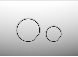 CEDO splachovací tlačítko 2v1 pro 1- a 2-řadé armatury, dvoudílné, leštěný chrom