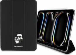 Karl Lagerfeld KLFC11PM24SAKCK Obal knihy iPad Pro 11 2024 černo/černý Saffiano Magnetic Karl & Choupette