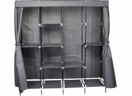 Saska Garden ŠATNÍ SKŘÍŇ TEXTILNÍ ŠATNÍ SKŘÍŇ 168X45X172 CM TMAVĚ ŠEDÁ