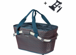 Basil ZADNÍ KOŠÍK FLAIR CARRY, MIK s montážním adaptérem, 22 l, vodotěsný, tmavě modrý (NOVINKA 2025)