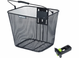 BASIL BILBAO košík na řídítka, KlickFix s držákem na hlavovou trubku, ocel, černá (NOVINKA 2025)