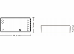MiBoxer FUT037Z+ ZigBee LED OVLÁDAČ OSVĚTLENÍ, 2,4 GHz 12... 24 V DC / Mi-Light