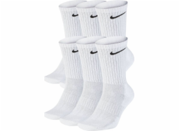 Nike Dlouhé ponožky Everyday Cushion Crew, 6 kusů, bílé, sportovní, M