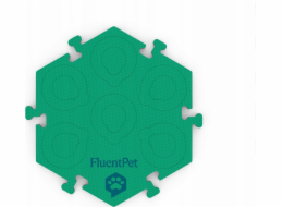 Springos FluentPet - HexTile Flex - Pěnová podložka na knoflíky - Zelená