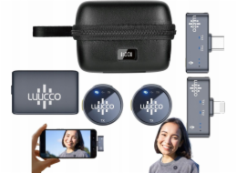 Ulanzi 2x Bezdrátový 3v1 Tie mikrofon pro iPhone Lightning + USB-C + 3,5mm / AirWave / Combo