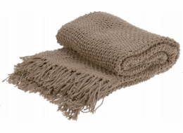 Bavlněný přehoz s třásněmi, 130 x 170 cm