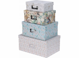Home Styling Collection Sada 4 kartonových úložných krabic