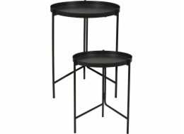 Sada dvou kovových odkládacích stolků, O 31 cm, O 36 cm