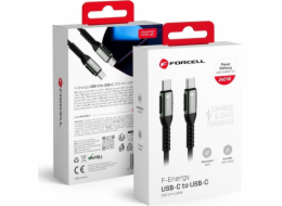 ForCell Kabel F-ENERGY C263 Typ C na Typ C QC4.0 PD 5A 240W Kabel 3 m Černý